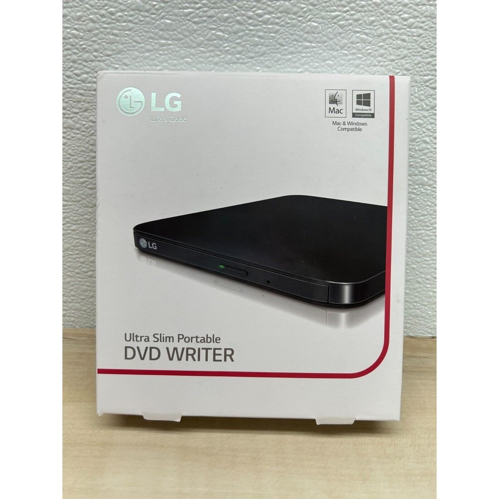LG Ultra Slim Portable DVD Writer MAC & Windows Compatible TV Connectivity